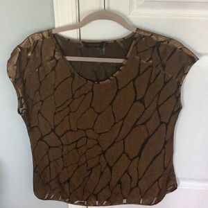 Dressy elegant top with see through accents